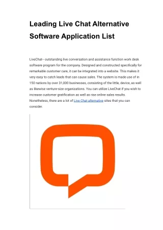 Leading Live Chat Alternative Software Application List
