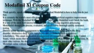 Modafinilxl Coupon code