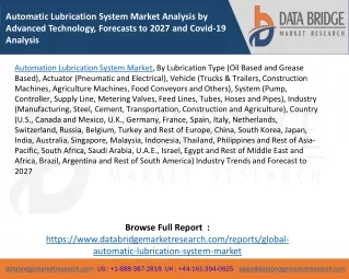 automatic lubrication system market analysis