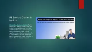IFB Service Center in Nellore