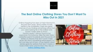 The Best Online Clothing Stores You Don’t Want To Miss Out In 2021