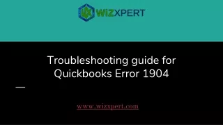 Troubleshooting guide for Quickbooks Error 1904