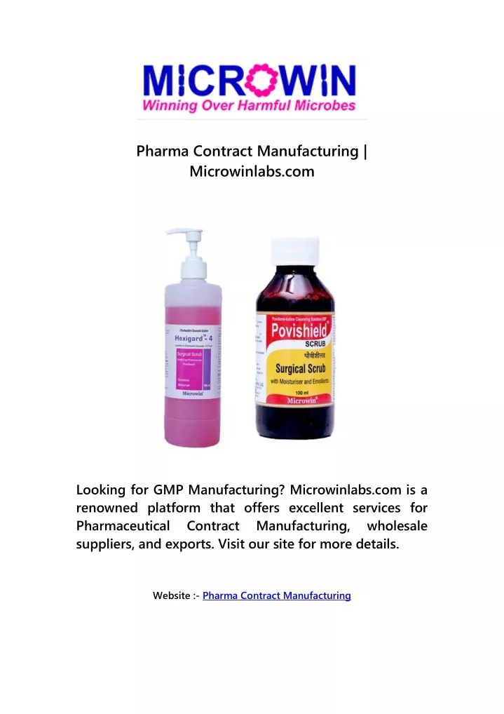 pharma contract manufacturing microwinlabs com