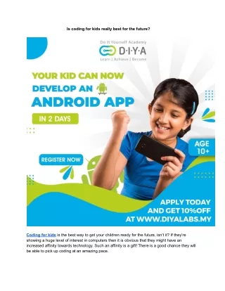 is coding for kids really best for the future