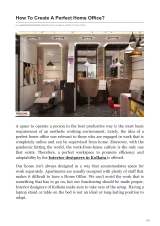 how to create a perfect home office