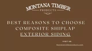 Best reasons to choose composite shiplap exterior siding