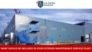 what should be included in your exterior