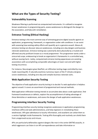what are the types of security testing