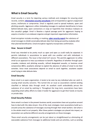 what is email security