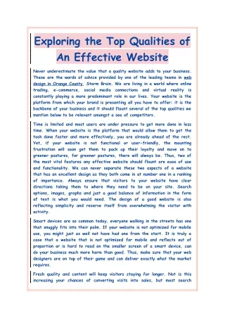exploring the top qualities of an effective