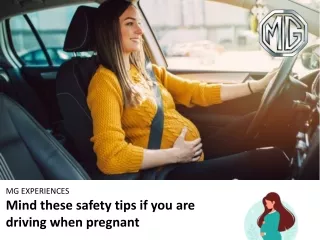 Mind these safety tips if you are driving when pregnant
