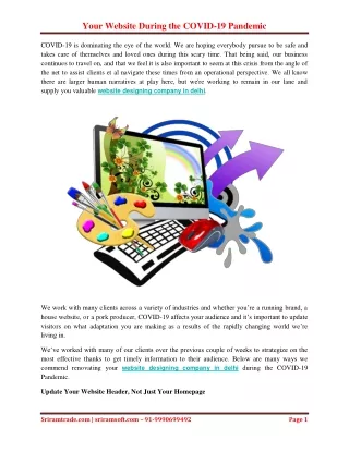 your website during the covid 19 pandemic