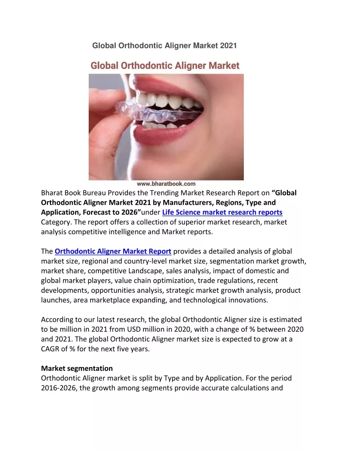 global orthodontic aligner market 2021