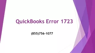 QuickBooks Error 1723