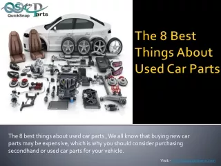 The 8 Best Things About Used Car Parts