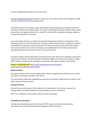 Vascular Sealing Systems Market