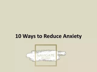10 Ways to Naturally Reduce Anxiety