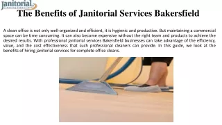 PPT Janitorial Services Bakersfield
