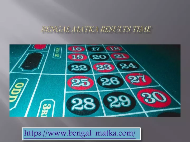 bengal matka results time