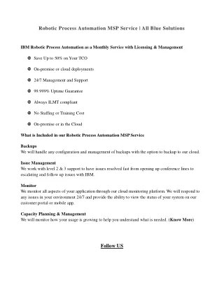 robotic process automation msp service all blue