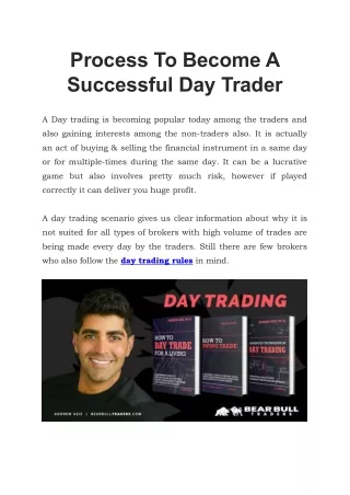 Process To Become A Successful Day Trader