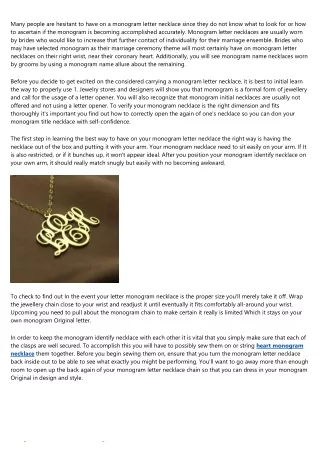 many people are hesitant to have on a monogram