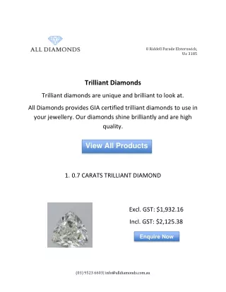 Trilliant Diamonds