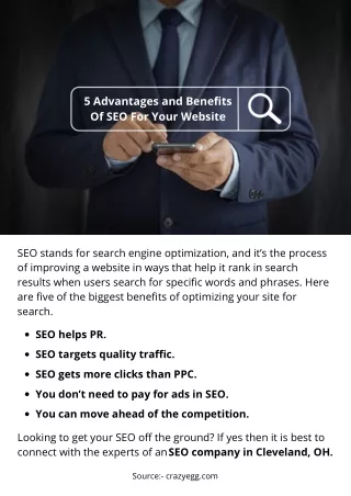 5 Advantages and Benefits Of SEO For Your Website