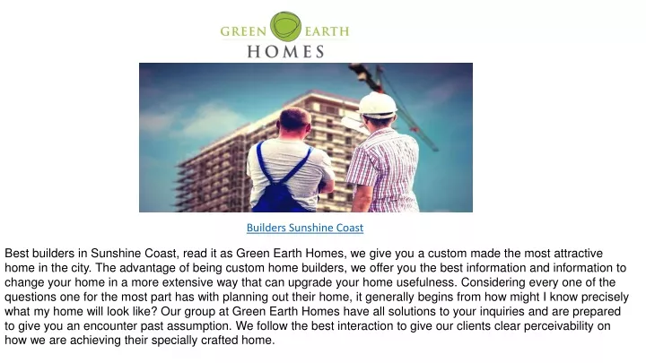 builders sunshine coast