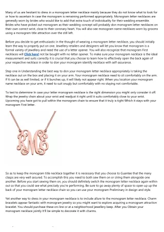 15 Reasons Why You Shouldn't Ignore monogram name necklace