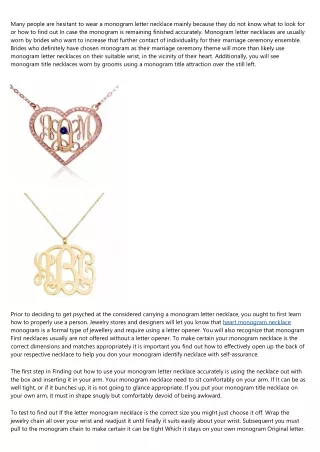 The Anatomy of a Great monogram name necklace