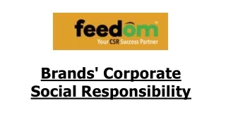 Brands' Corporate Social Responsibility