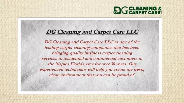 dg cleaning and carpet care llc