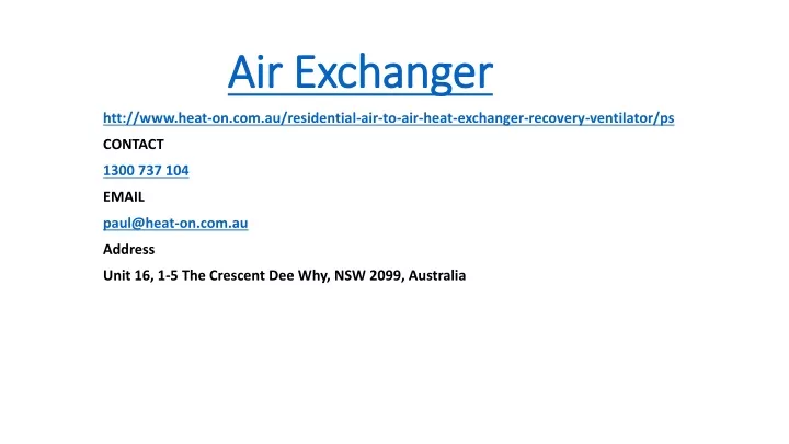 air exchanger