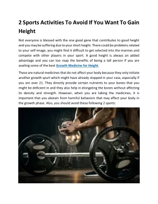 2 sports activities to avoid if you want to gain
