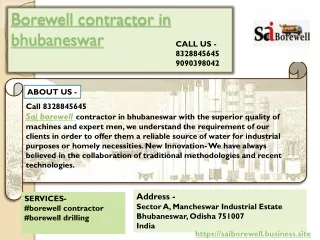 Borewell contractor in bhubaneswar