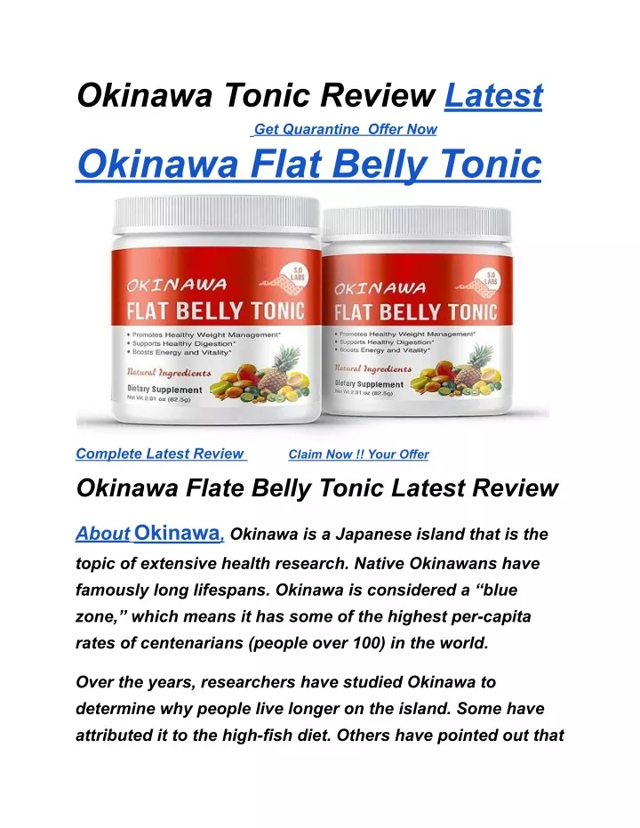 okinawa tonic review latest get quarantine offer