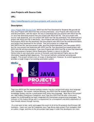 java projects with source code url https