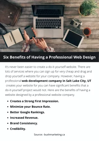 Six Benefits of Having a Professional Web Design