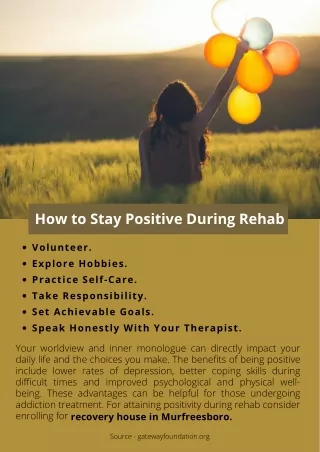 How to Stay Positive During Rehab