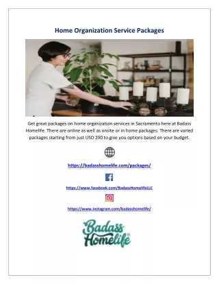Home Organization Service Packages