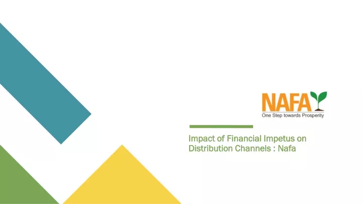impact of financial impetus on distribution