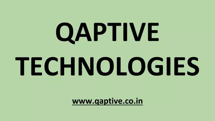 qaptive technologies