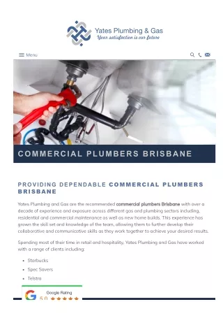 Commercial Plumbers Brisbane