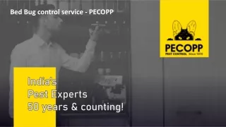 Bed Bug control service - PECOPP