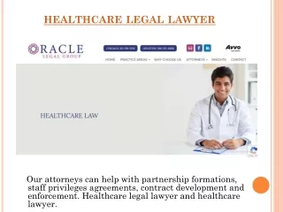 healthcare legal lawyer