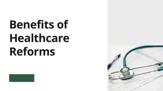 Benefits of Healthcare Reforms