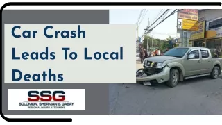 Car Crash Leads To Local Deaths