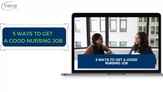 5 WAYS TO GET A GOOD NURSING JOB