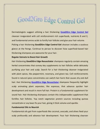 Good2Gro Edge Control Gel